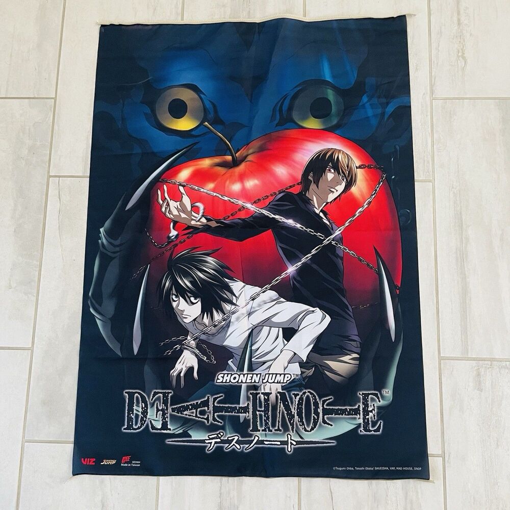 Death Note Fabric Wall Scroll Banner Shonen Jump Light Yagami L GE9984 NO RODS